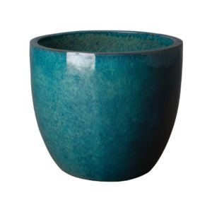 Medium Teal Round Planter