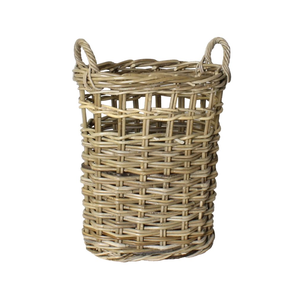 Rustique Grey Newhaven Rattan Umbrella Baskets Set of 2 by HomArt - Image 7
