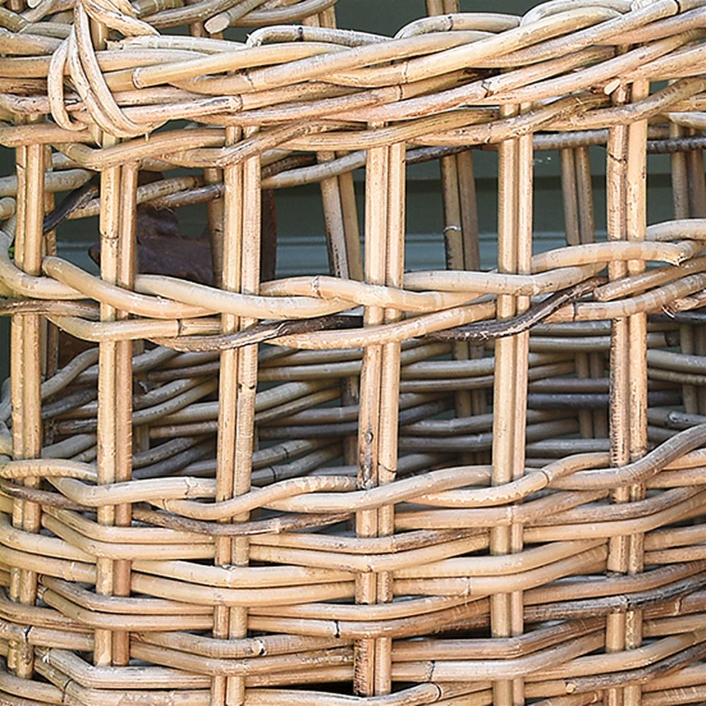 Rustique Grey Newhaven Rattan Umbrella Baskets Set of 2 by HomArt - Image 4