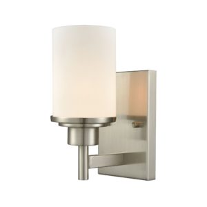 Belmar 1-Light Bath In Brushed Nickel With Opal White Glass by Thomas Lighting