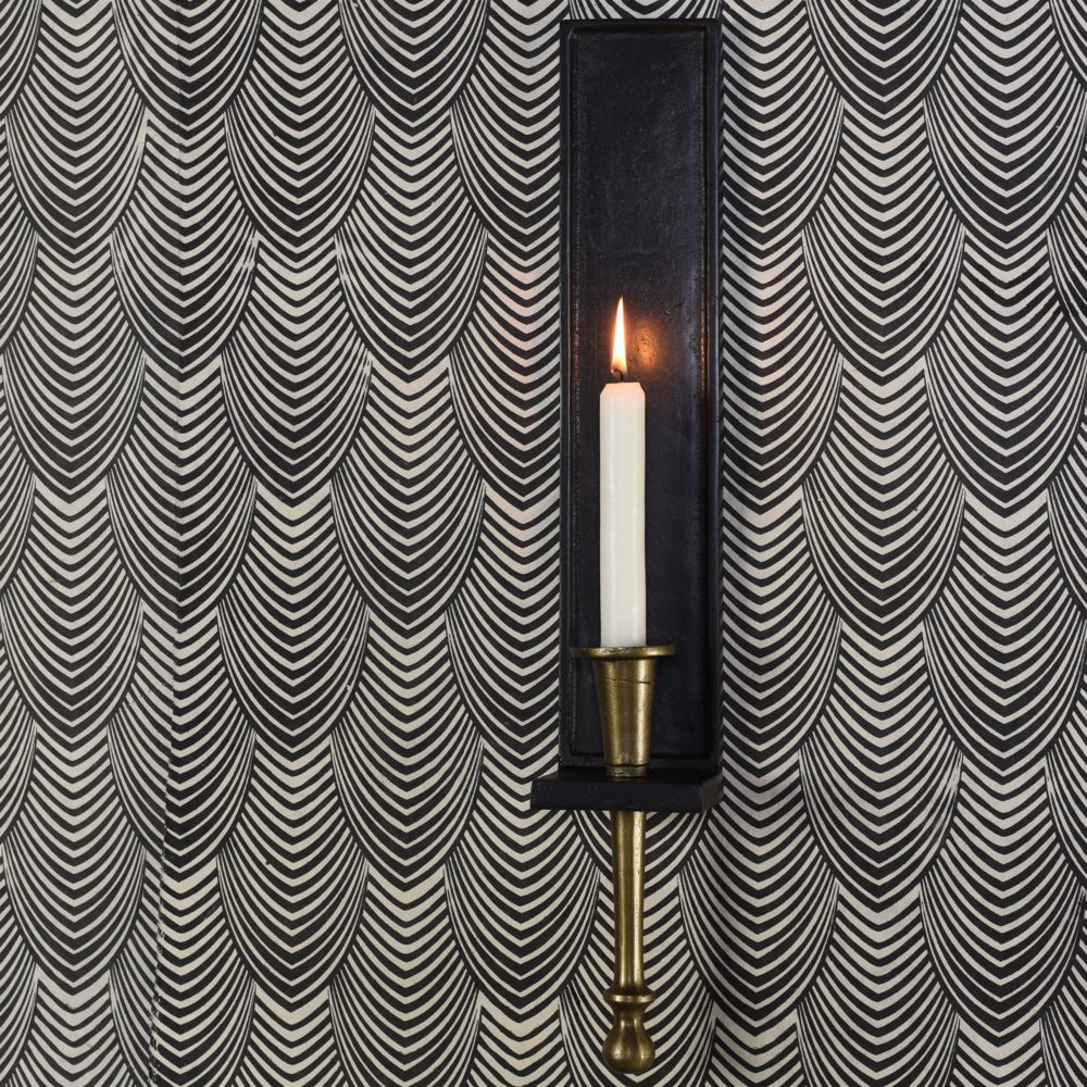Jess Brass and Bronze Taper Sconce by HomArt