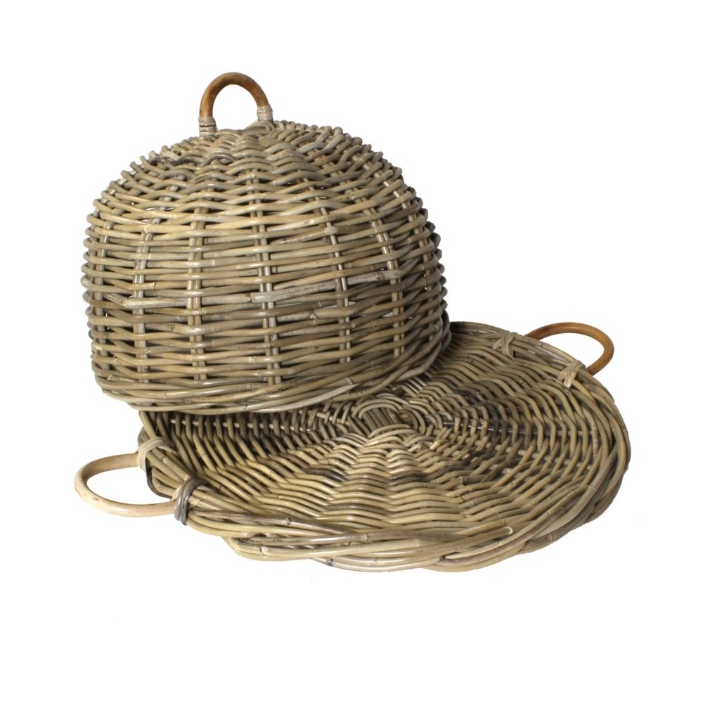 Rustique Dark Grey Hampton Rattan Food Cover by HomArt - Image 6