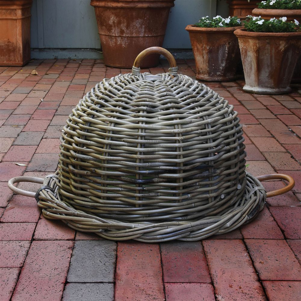 Rustique Dark Grey Hampton Rattan Food Cover by HomArt - Image 2
