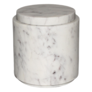Large Lady Purple White Marble Round Canister with Lid Lady Purple by BIDKhome