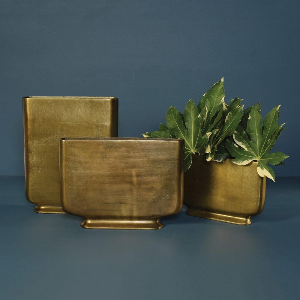 Brass Celia Vases by HomArt
