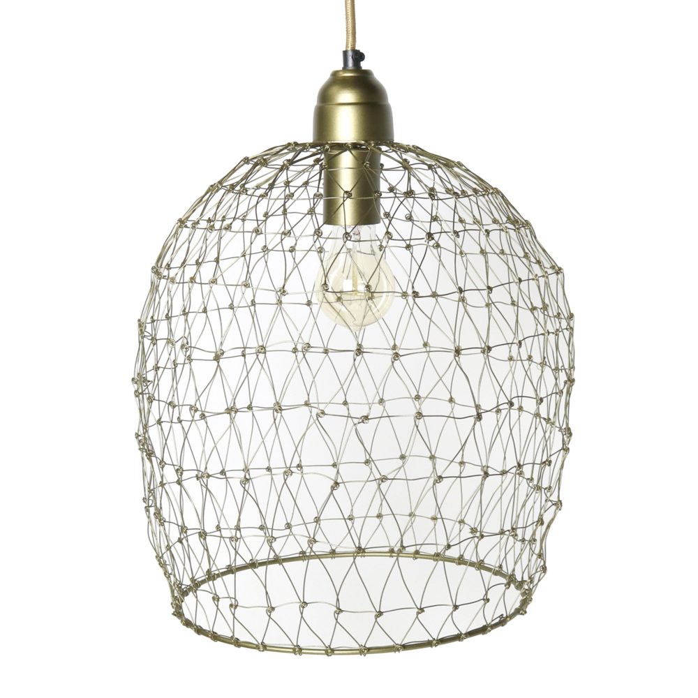 Vera Brass Woven Wire Pendant by HomArt - Image 2