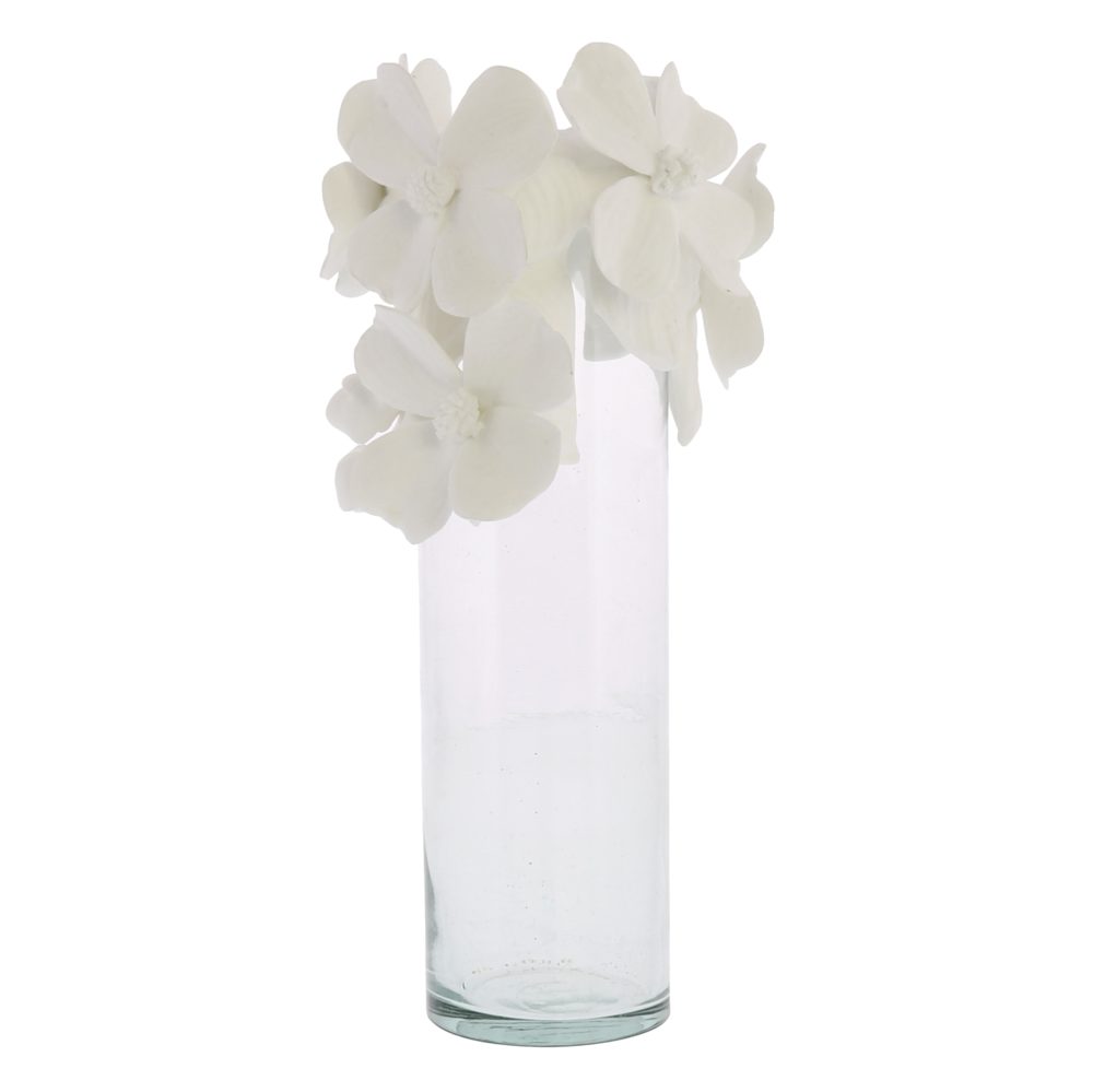 Glass Vase with Bone China Flower Crown by HomArt - Image 4