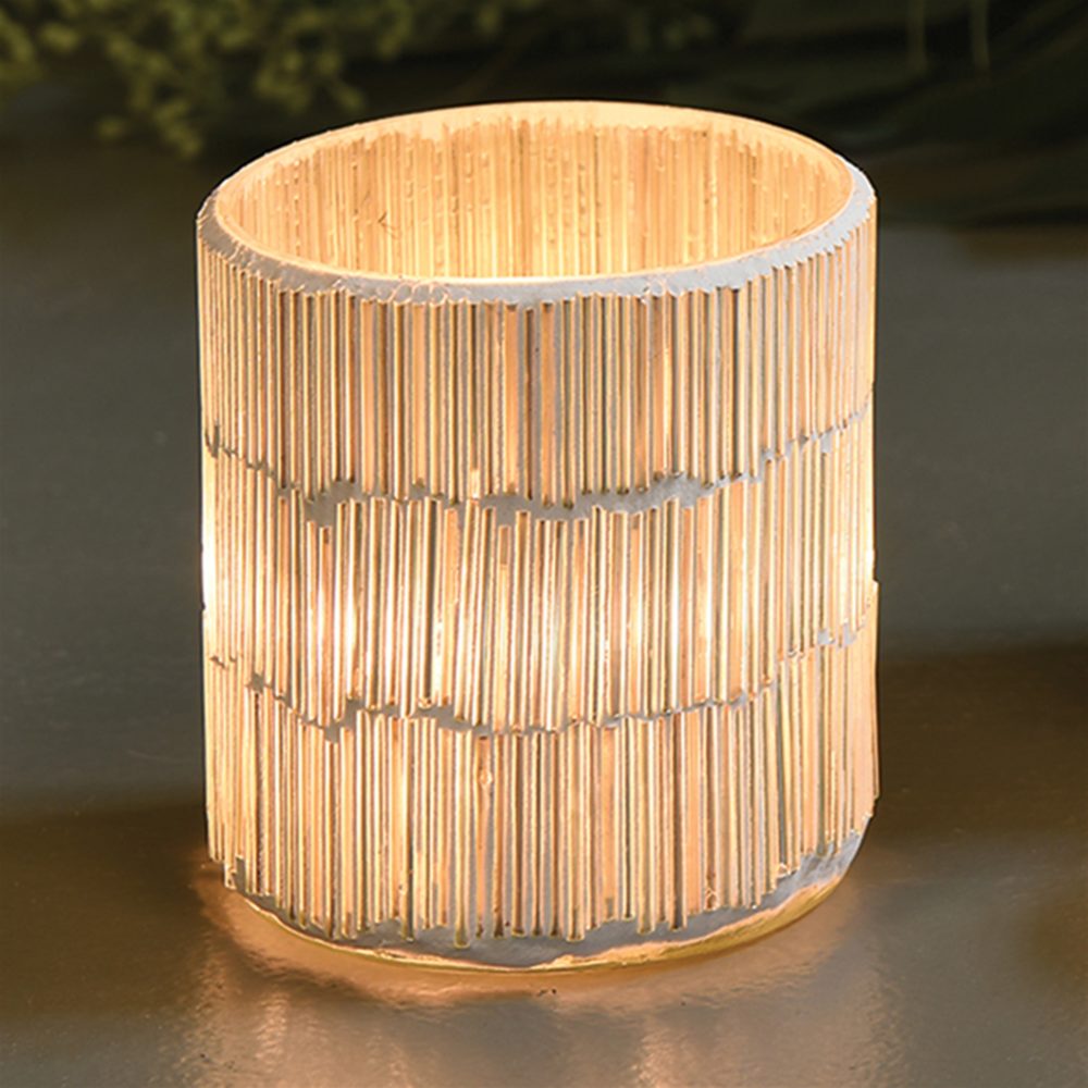 Mosaic Glass Votive Candle Holders Set of 2 by HomArt
