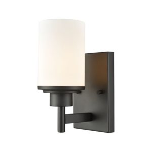 Belmar 1-Light Bath In Oil Rubbed Bronze With Opal White Glass by Thomas Lighting