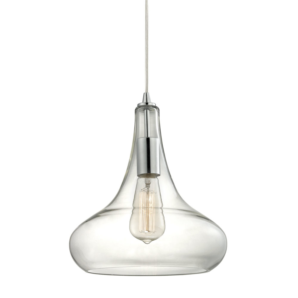 Orbital 1-Light Pendant In Polished Chrome by ELK Lighting