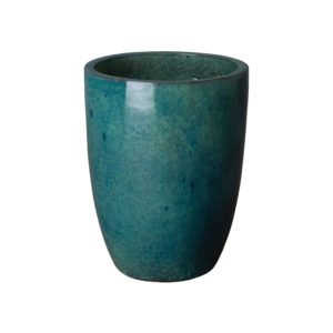 Small Teal Tall Planter
