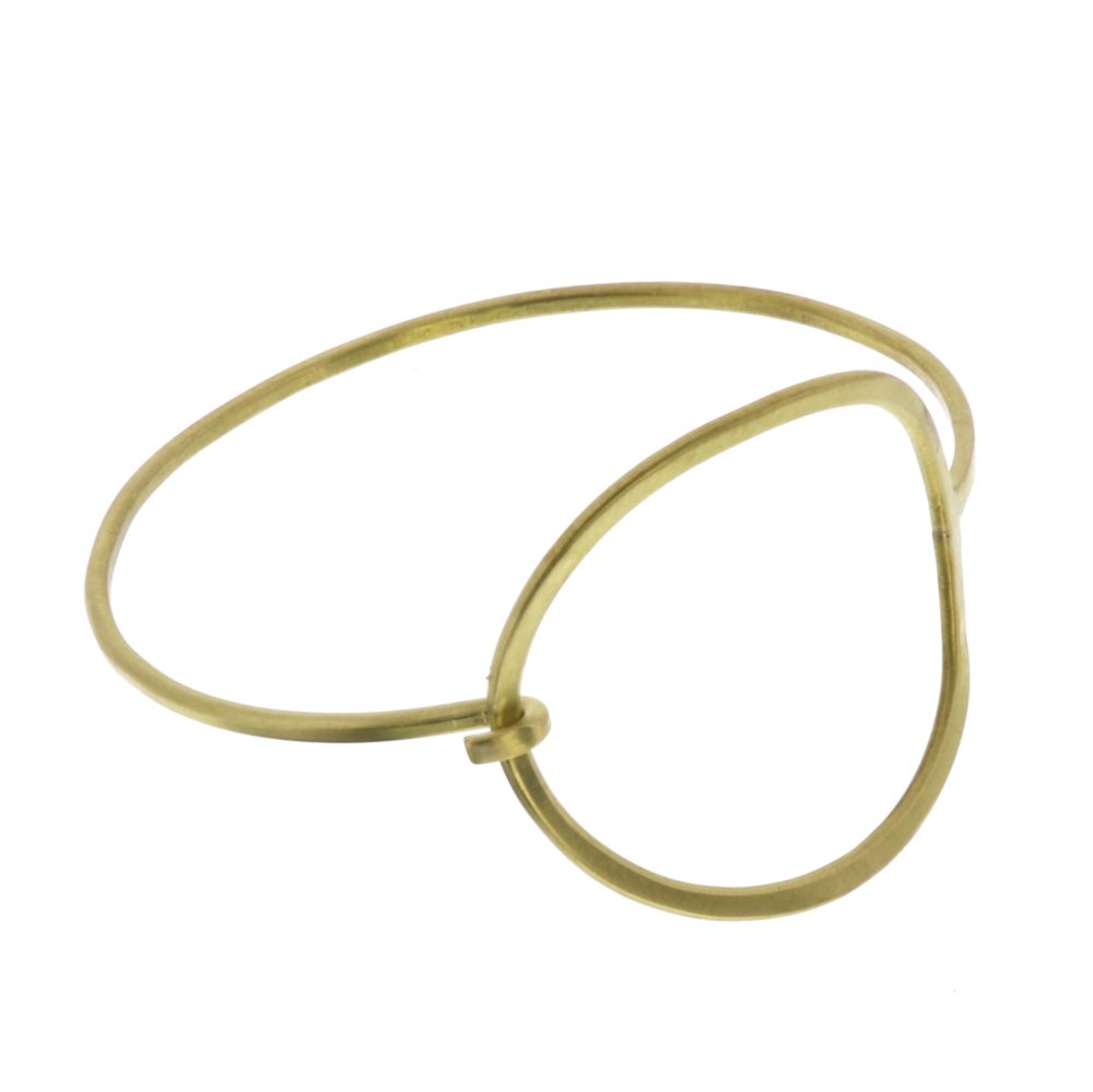 Round Brass Cadence Bangle by Ora Ten