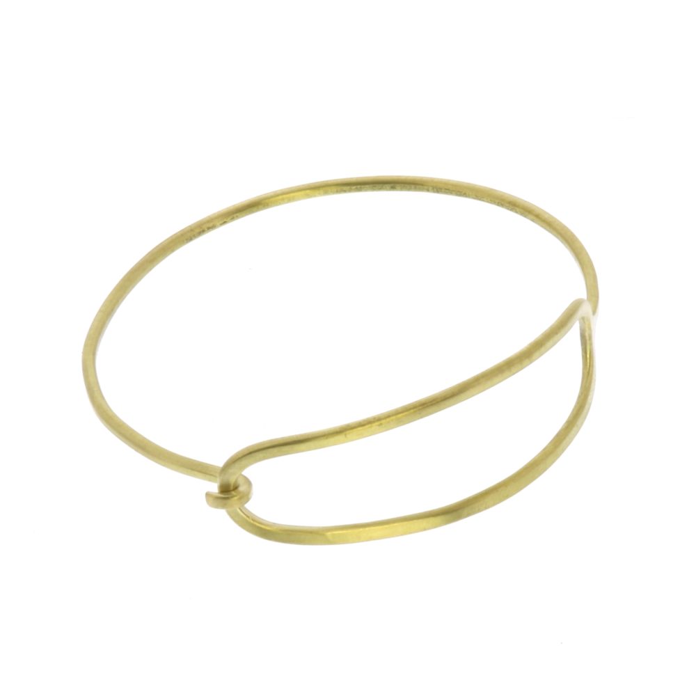 Large Brass Cadence Oval Bangle by Ora Ten