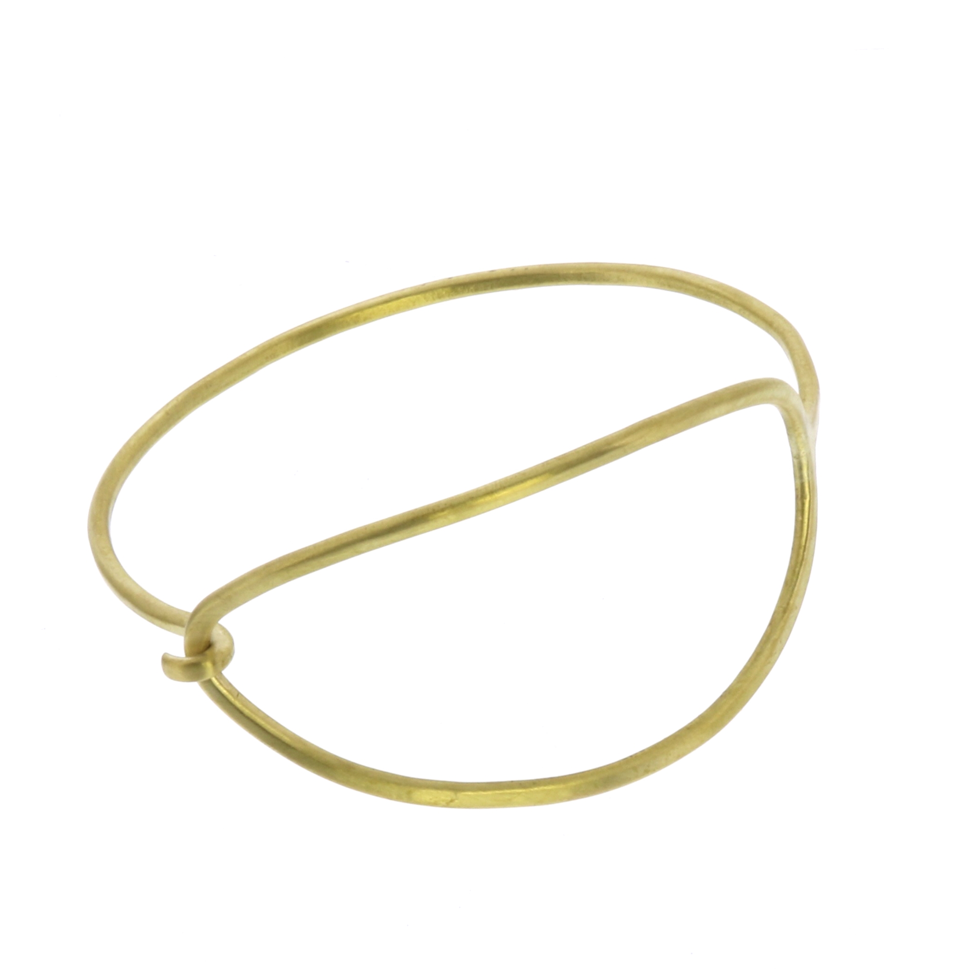 Large Brass Cadence Oblong Bracelet by Ora Ten