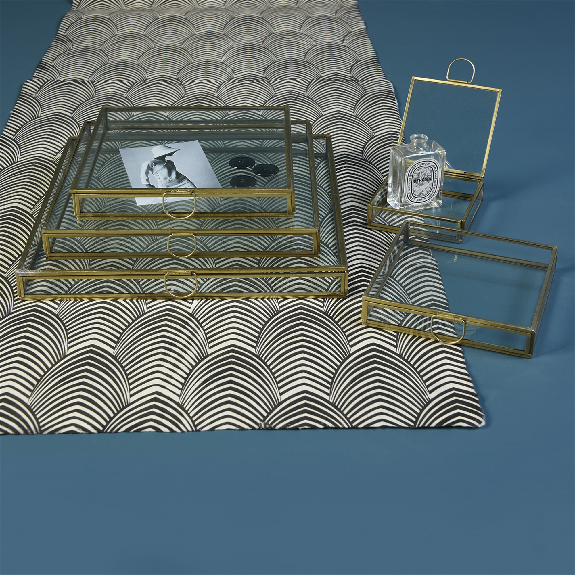 Large Monroe Flat Square Brass Box by HomArt - Image 2