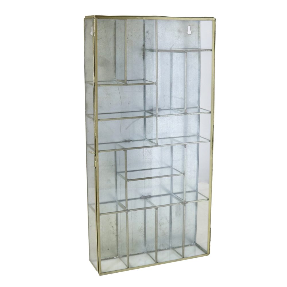 Monroe Brass Divided Wall Case by HomArt - Image 3