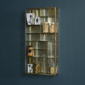 Monroe Brass Divided Wall Case by HomArt
