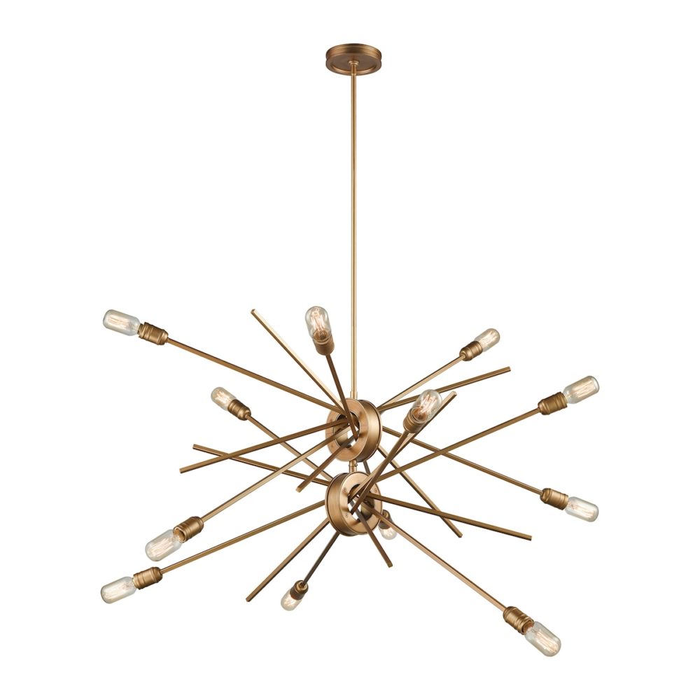 Xenia 12-Light Chandelier In Matte Gold by ELK Lighting