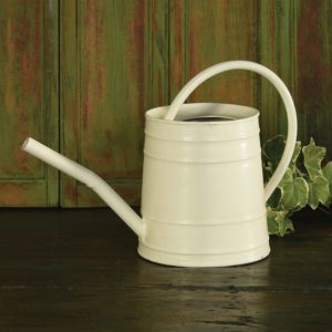 Small White Watering Can by HomArt