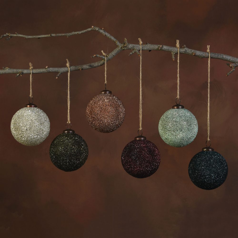 Grand Crystallized Glass Ornaments Set of 6 Assorted Colors by HomArt - Image 2