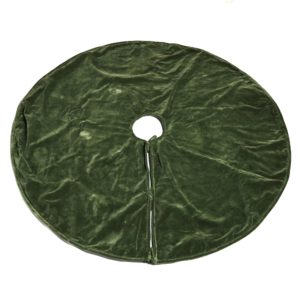 Sage Green Velvet Tree Skirt by HomArt