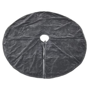 Dark Grey Velvet Tree Skirt by HomArt