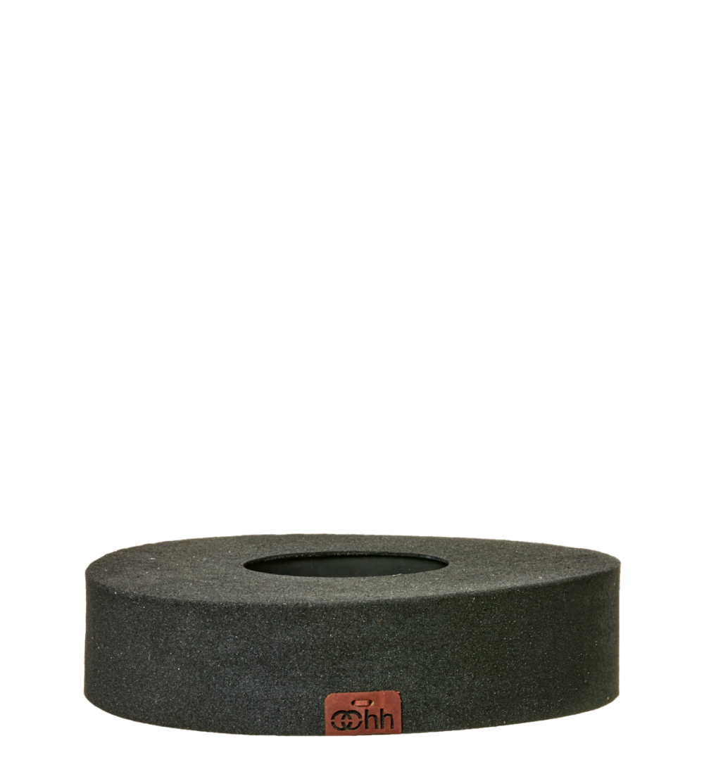 Small Black Recycled Paper Vase/Candleholder by BIDKhome