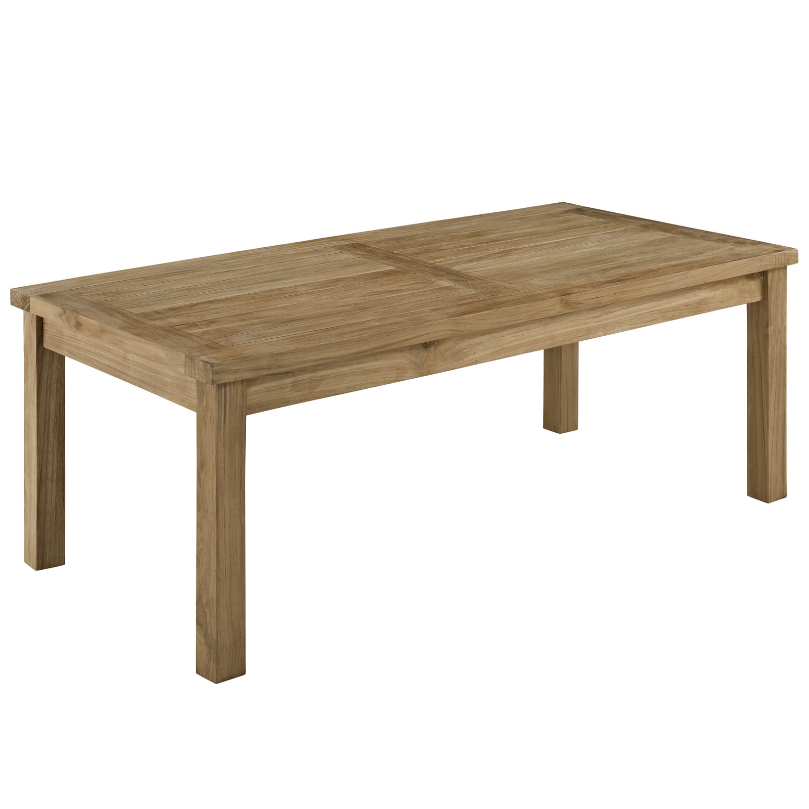 Marina Outdoor Patio Teak Rectangle Coffee Table by Modway - Image 2