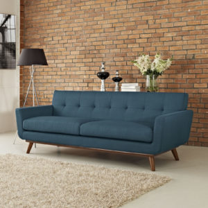 Engage Upholstered Fabric Sofa in Azure by Modway