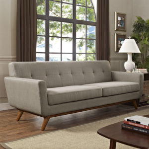 Engage Upholstered Fabric Sofa in Granite by Modway