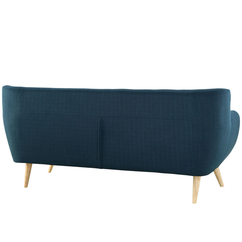 Remark Upholstered Fabric Sofa in Azure by Modway - Image 4