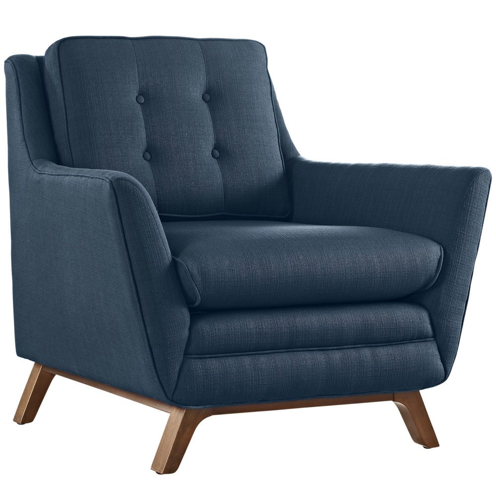 Beguile Upholstered Fabric Armchair in Azure by Modway - Image 2