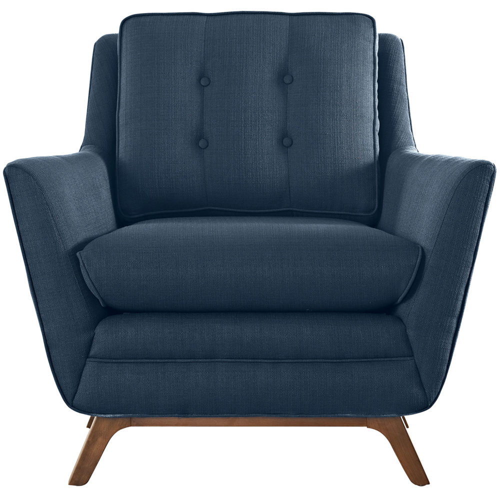 Beguile Upholstered Fabric Armchair in Azure by Modway - Image 5