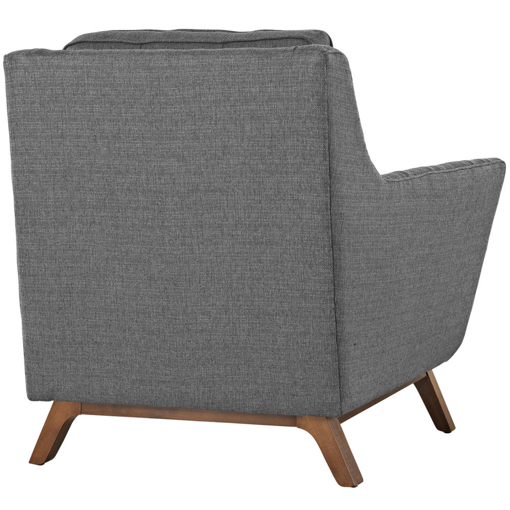 Beguile Upholstered Fabric Armchair in Gray by Modway - Image 4