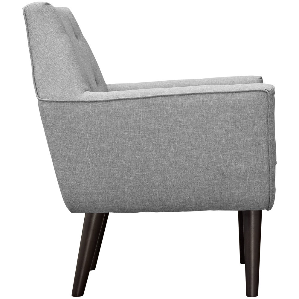 Post Upholstered Armchair in Light Gray by Modway - Image 3