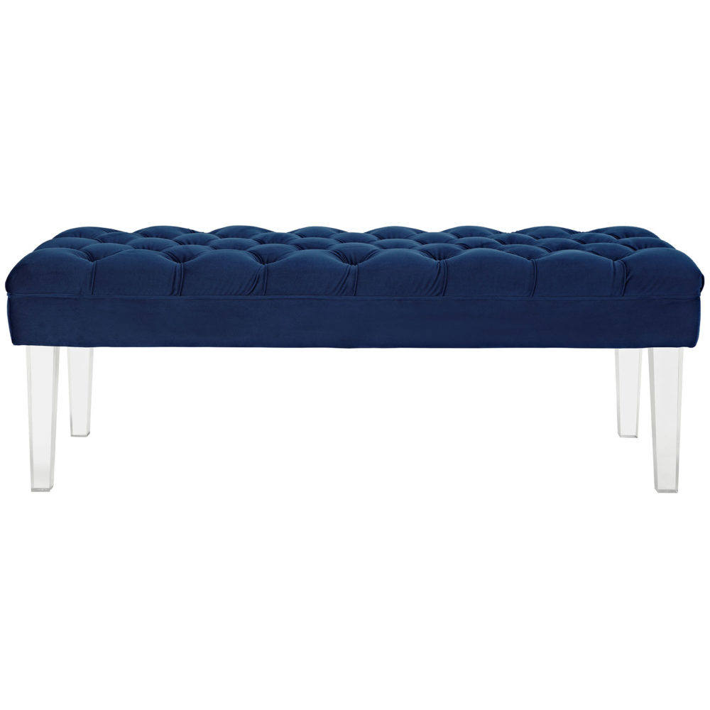 Valet Velvet Bench in Navy by Modway - Image 4