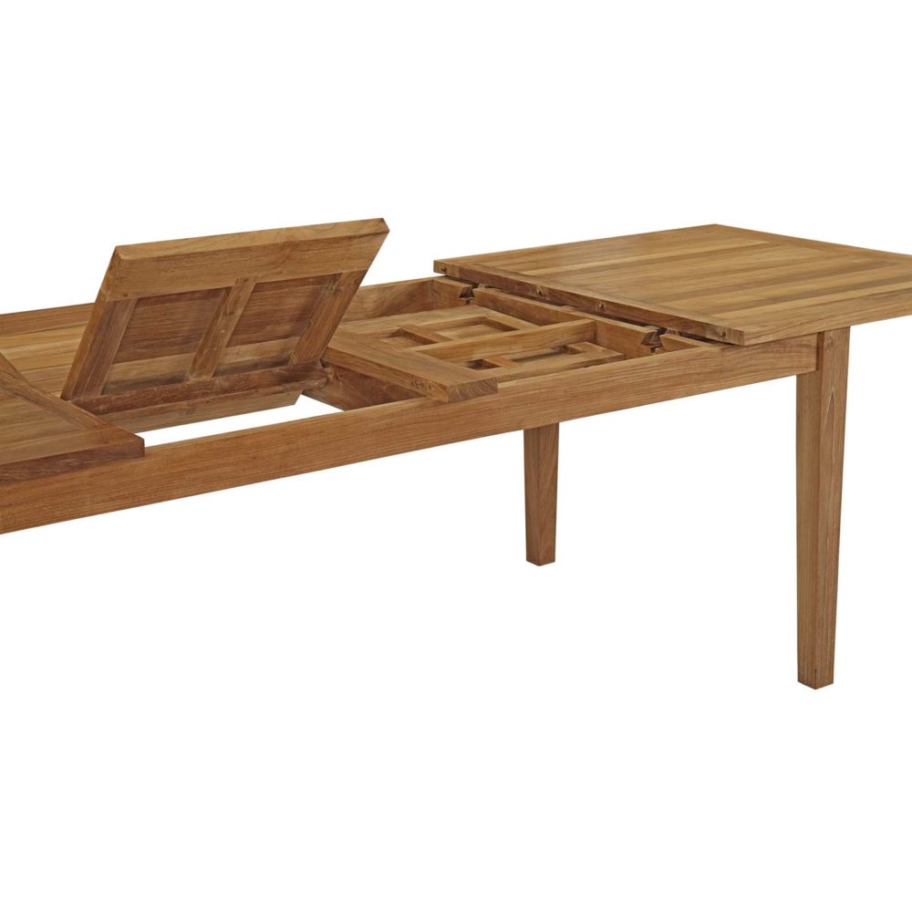 Marina Extendable Outdoor Teak Dining Table by Modway - Image 10