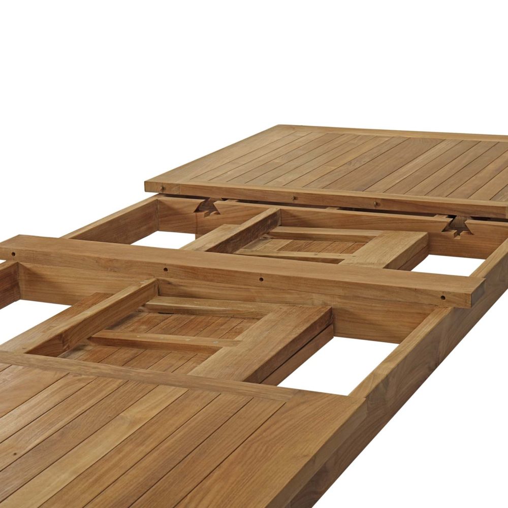 Marina Extendable Outdoor Teak Dining Table by Modway - Image 12
