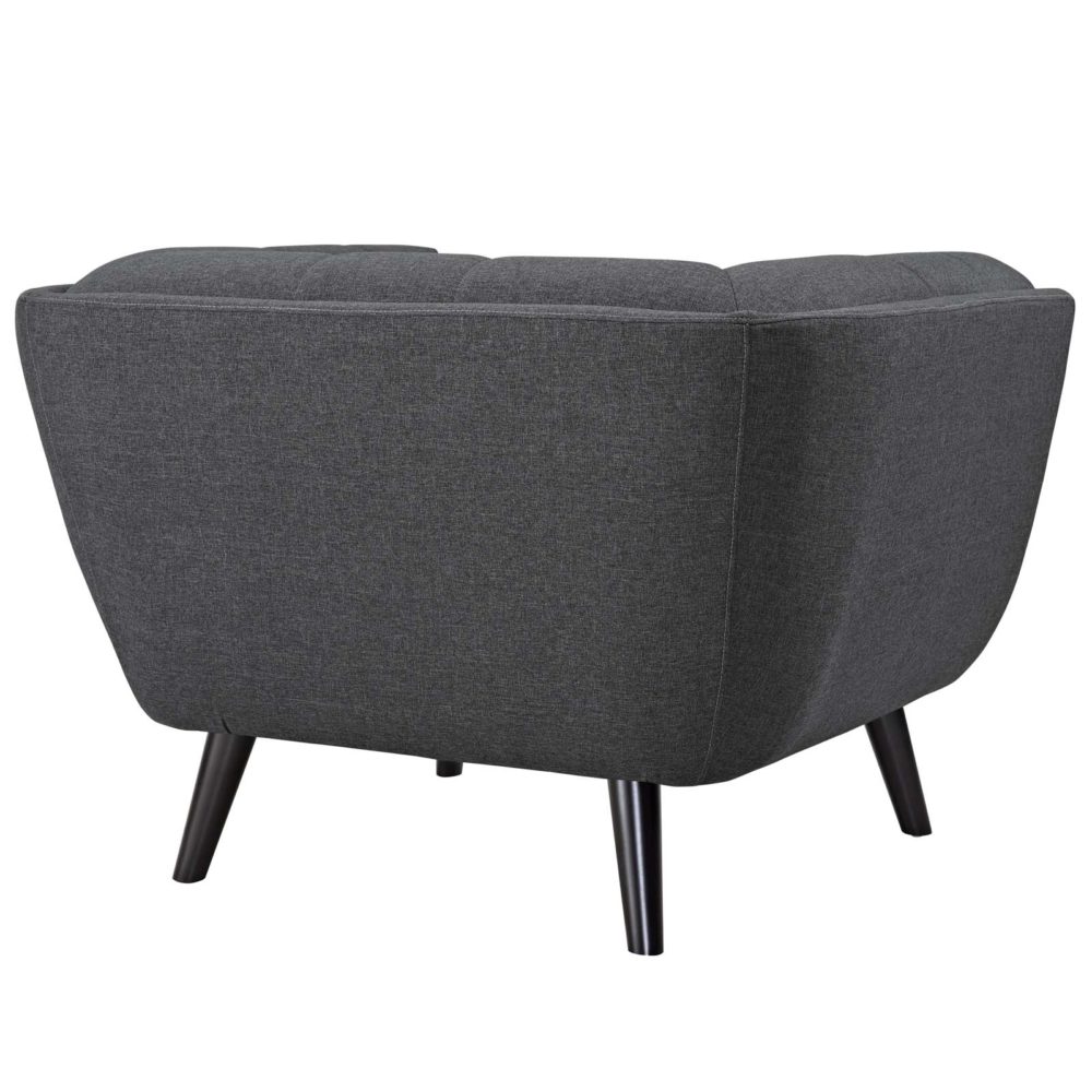 Bestow Upholstered Fabric Armchair in Gray by Modway - Image 3