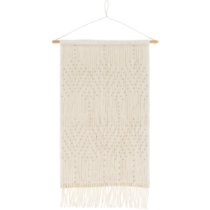 White and Cream Amare Wall Hanging by Livabliss