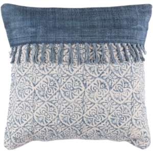 Navy and Pale Blue Lola Pillow by Livabliss