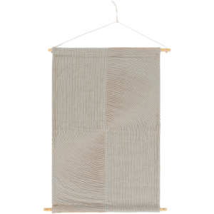 Light Gray and Cream Pax Wall Hanging by Livabliss