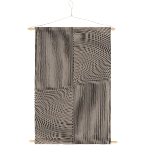 Black and Cream Pax Wall Hanging by Livabliss