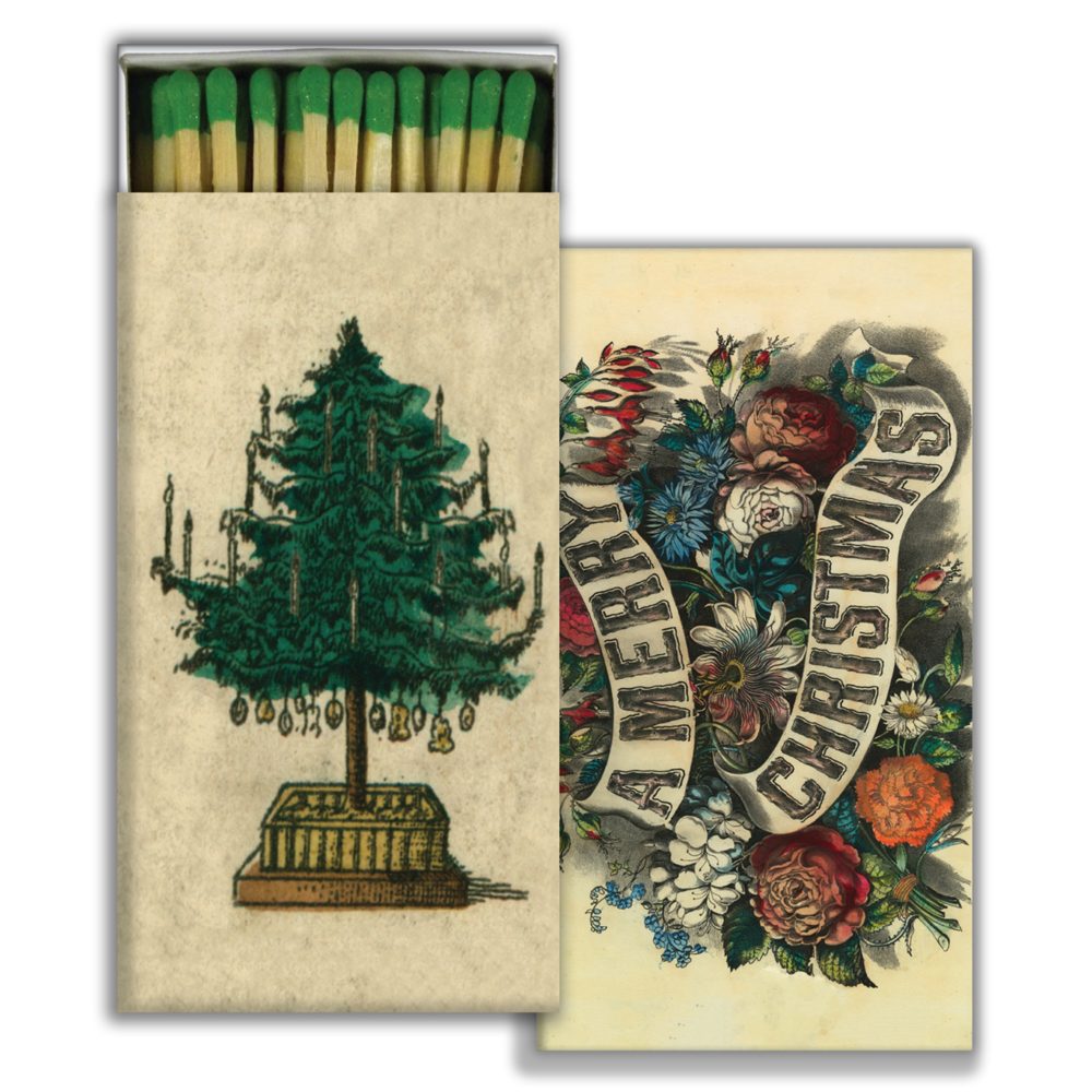 A Merry Christmas Matches Set of 6 Boxes by John Derian for HomArt