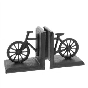 Black Cast Iron Bicycle Bookends by HomArt