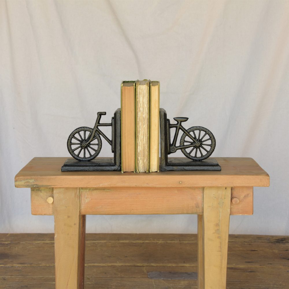 Black Cast Iron Bicycle Bookends by HomArt - Image 2