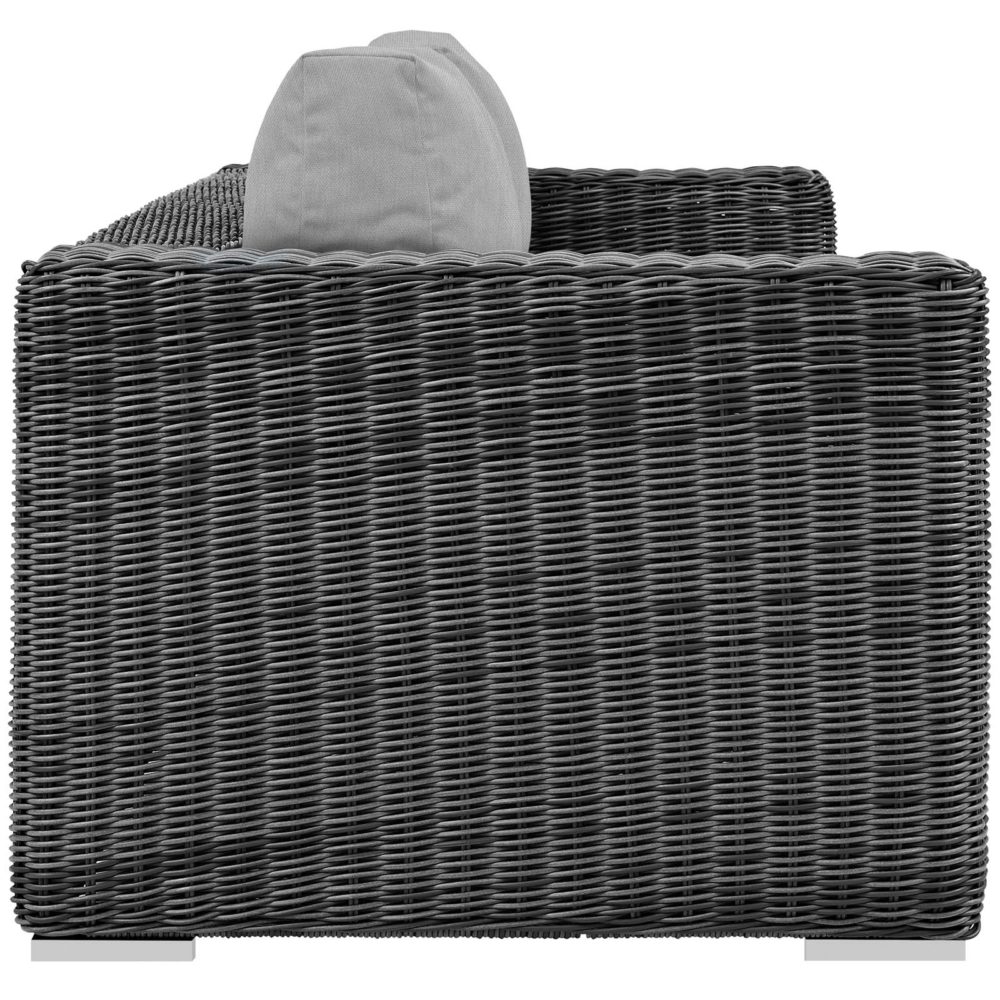 Summon Outdoor Patio Sofa in Canvas Gray by Modway - Image 3