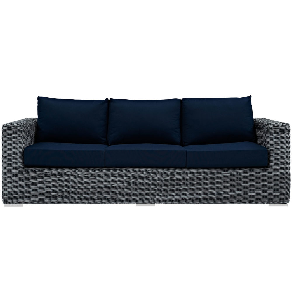 Summon Outdoor Patio Sofa in Canvas Navy by Modway - Image 5