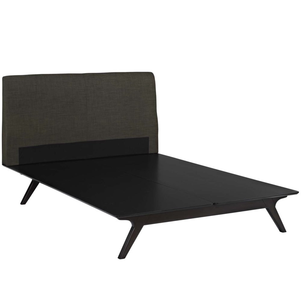 Tracy Queen Fabric Bed in Cappuccino Brown by Modway - Image 4