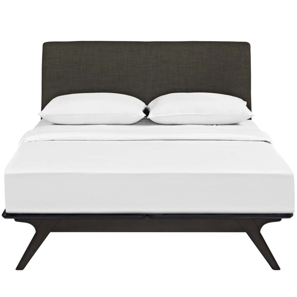 Tracy Queen Fabric Bed in Cappuccino Brown by Modway - Image 6